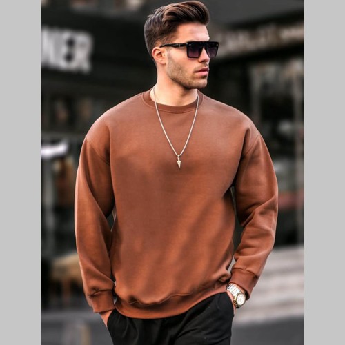 Mens Sweatshirt - Brown - 6048