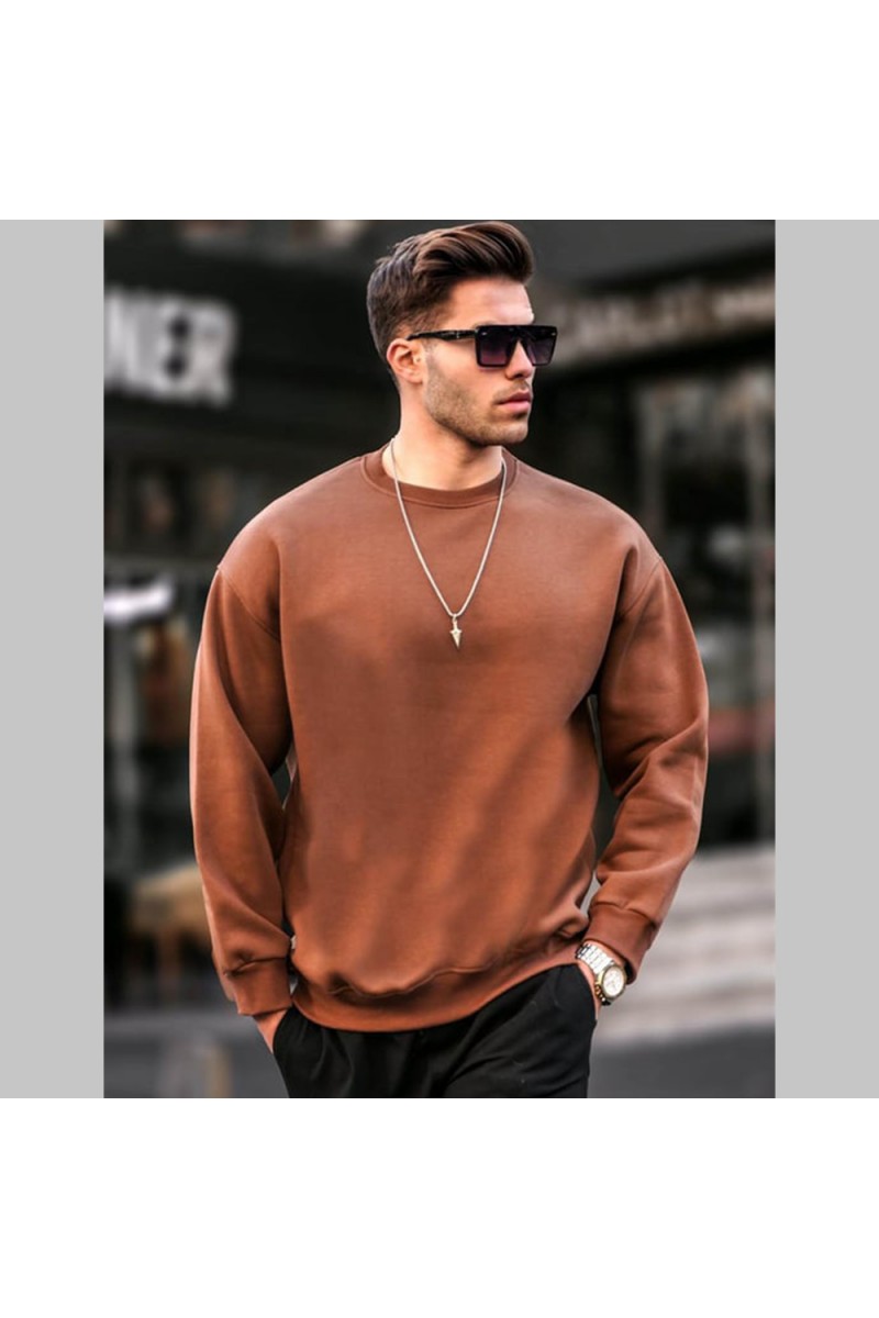 Mens Sweatshirt - Brown - 6048