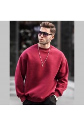 Mens Sweatshirt - Claret Red - 6048