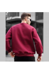 Mens Sweatshirt - Claret Red - 6048