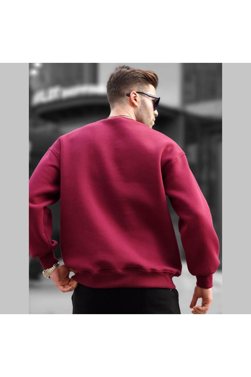 Mens Sweatshirt - Claret Red - 6048