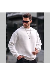 Mens Sweatshirt - Ecru - 6048