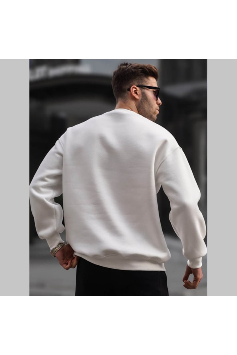 Mens Sweatshirt - Ecru - 6048
