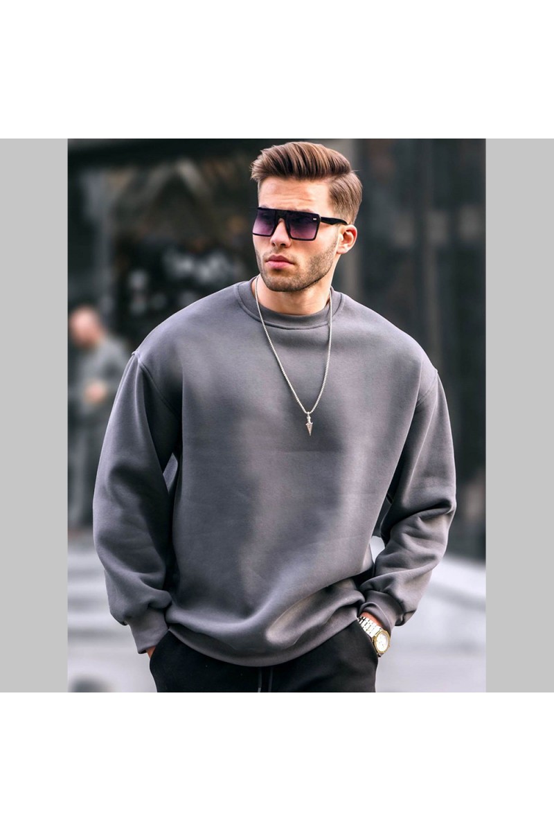 Mens Sweatshirt - Gray - 6048