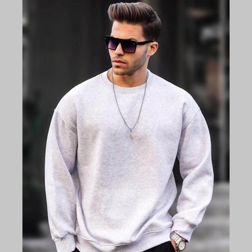 Mens Sweatshirt - Gray - 6048 - 3