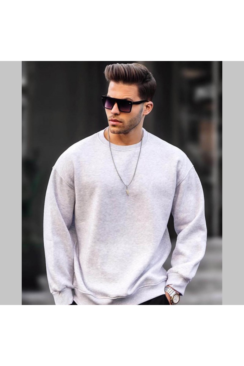 Mens Sweatshirt - Gray - 6048 - 3