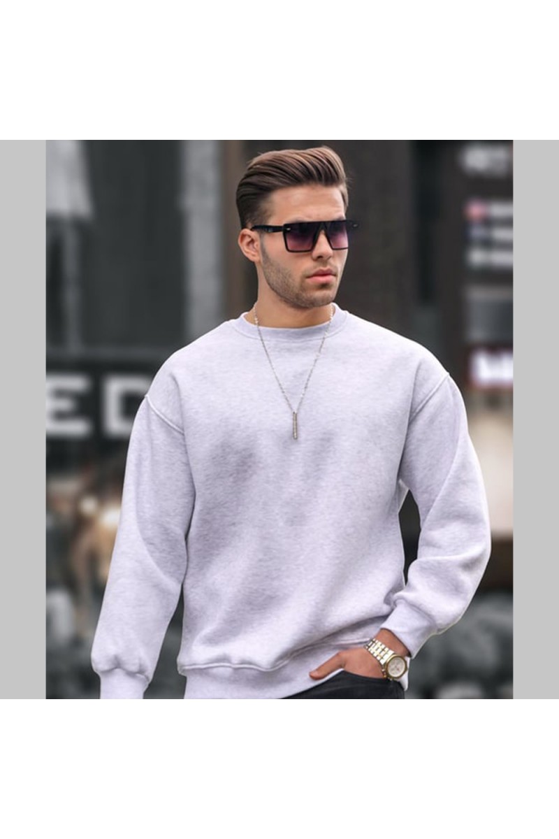 Mens Sweatshirt - Gray - 6048 - 3