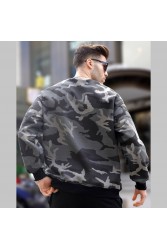 Mens Sweatshirt - Gray Camouflage - 6048