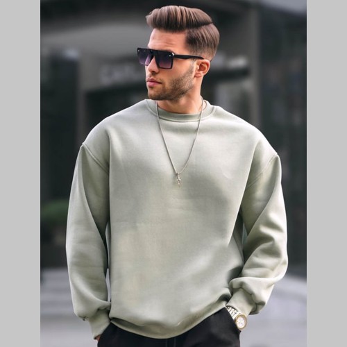 Mens Sweatshirt - Green - 6048 - 2