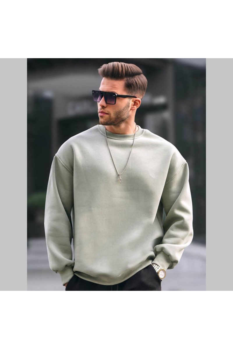 Mens Sweatshirt - Green - 6048 - 2