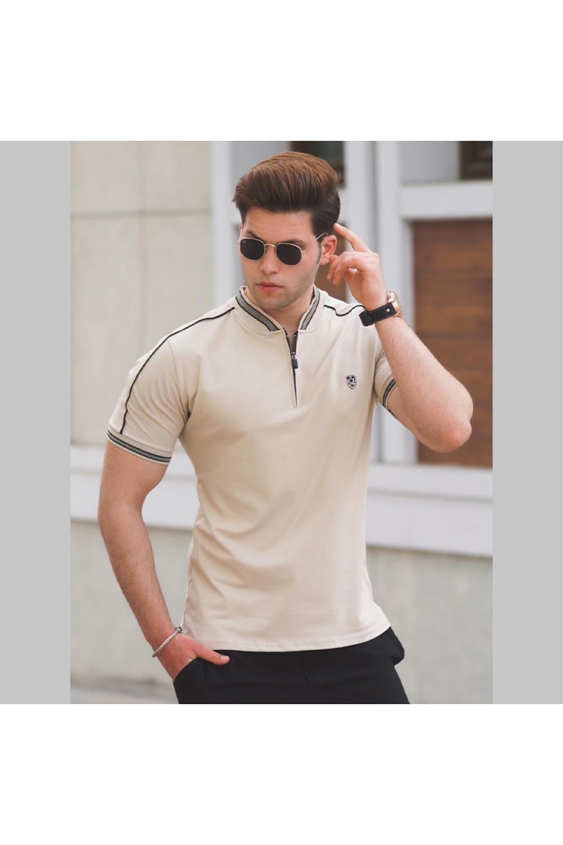 Mens T-shirt - Beige - 9281