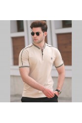 Mens T-shirt - Beige - 9281