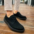 Mens Classic Shoes - Black Suede - 001