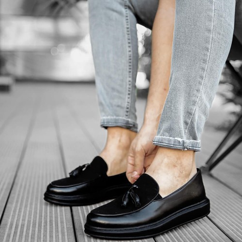 Mens Classic Shoes - Black - 002