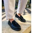 Mens Loafer - Black Patent Leather - 002