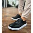 Mens Classic Shoes - Black White  - 003
