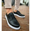 Mens Classic Shoes - Black White  - 003