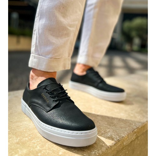 Mens Sneakers - Black White - 005