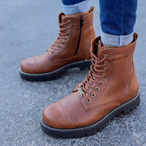 Mens Boots - Tan - 009