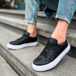 Mens Sneakers - Black White - Lix