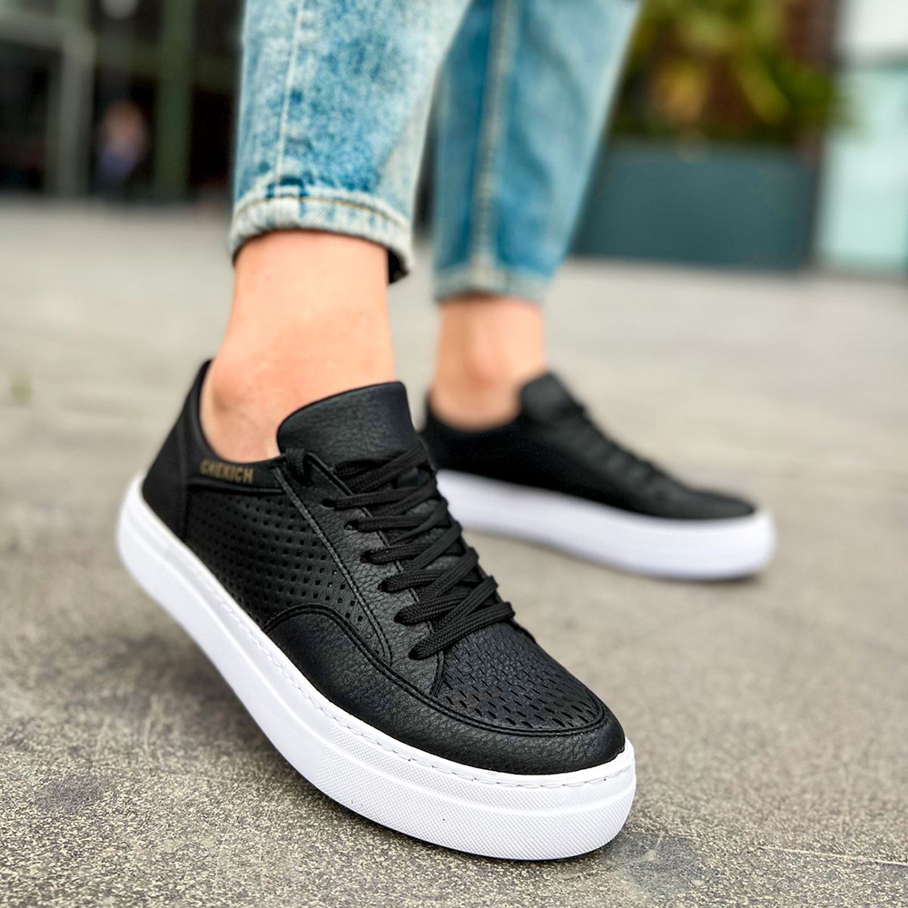 Mens Sneakers - Black White - Lix
