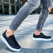 Mens Sneakers - Black White - 017