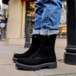 Mens Boots - Black Suede - 027