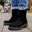 Mens Boots - Black Suede - 027