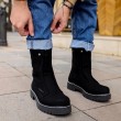 Mens Boots - Black Suede - 027