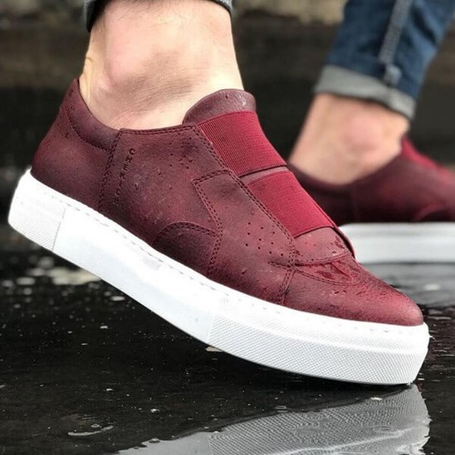 Mens Sneakers - Claret Red - 033