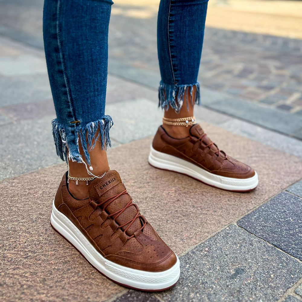 Womens Sneakers - Tan - 040