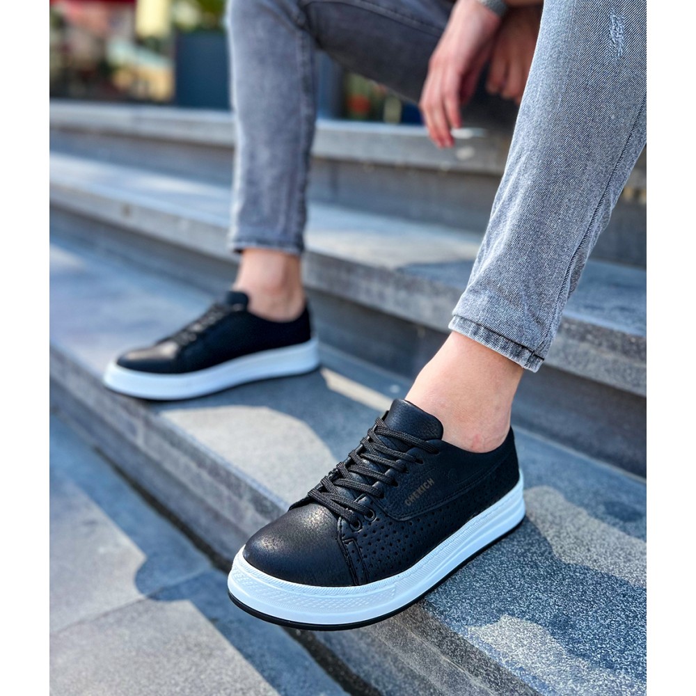 Mens Sneakers - Black White - 043