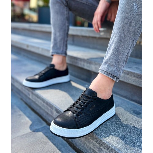 Mens Sneakers - Black White - 043