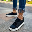 Womens Sneakers - Black White - 043