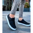 Mens Sneakers - Black White - 043