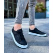 Mens Sneakers - Black White - 043
