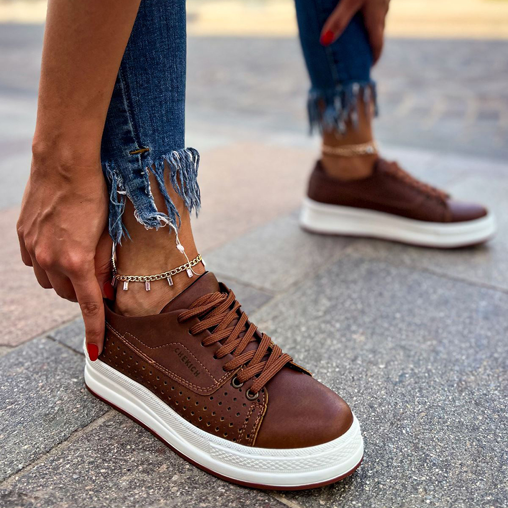 Womens Sneakers - Tan - 043