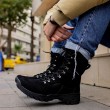 Mens Boots - Black Suede - 051