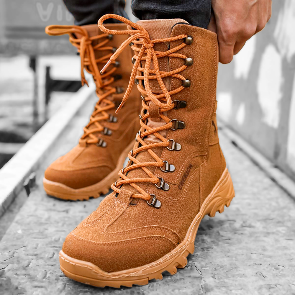 Mens Boots - Tan Suede - 051