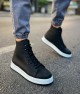 Mens Boots - Black White - 055