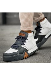Mens Boots - White Anthracite - 057