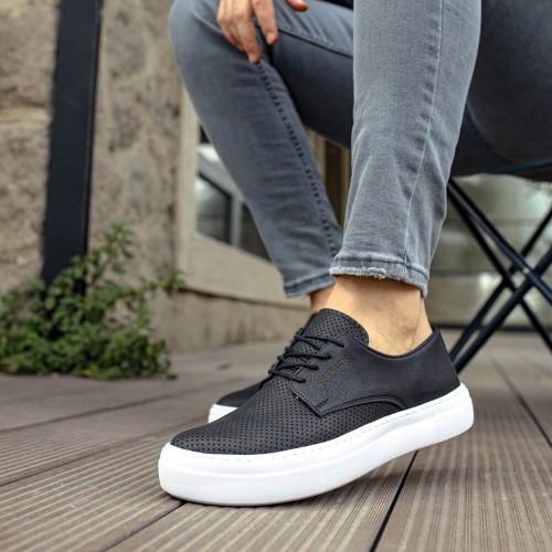 Mens Sneakers - Black White - 061