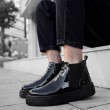 Mens Boots - Black Patent Leather - 069