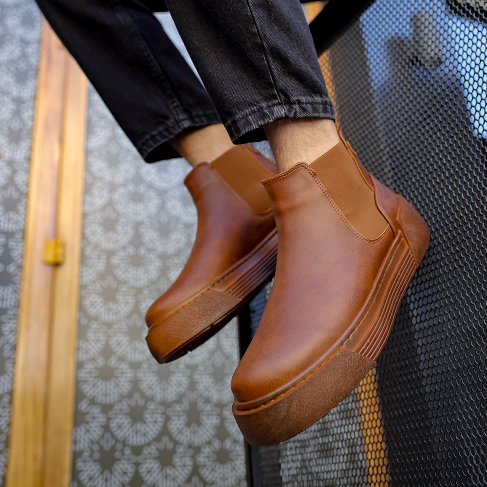 Mens Boots - Tan - 069