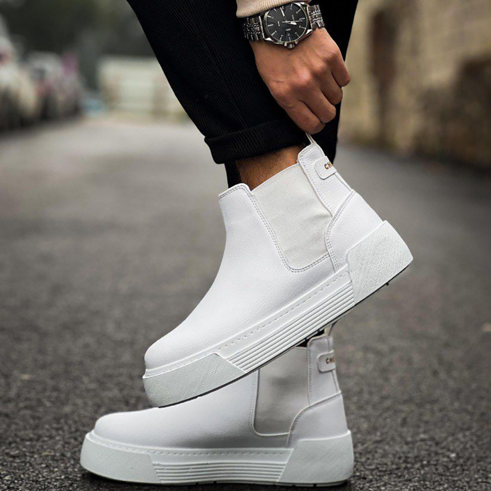 Mens Boots - White - 069