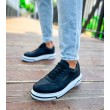 Mens Sneakers - Black White - 075