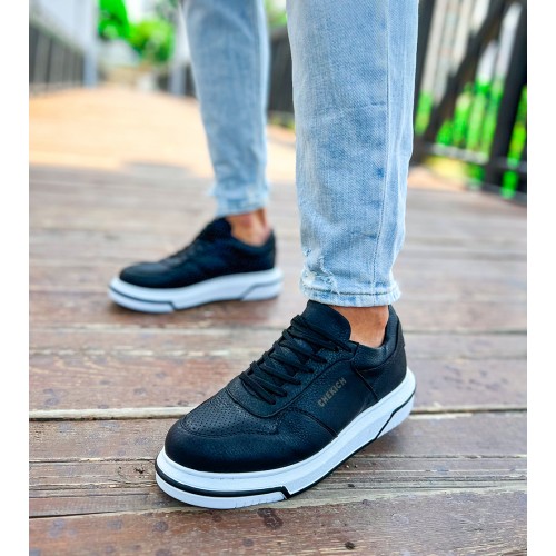Mens Sneakers - Black White - 075