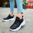 Mens Sneakers - Black White - 089