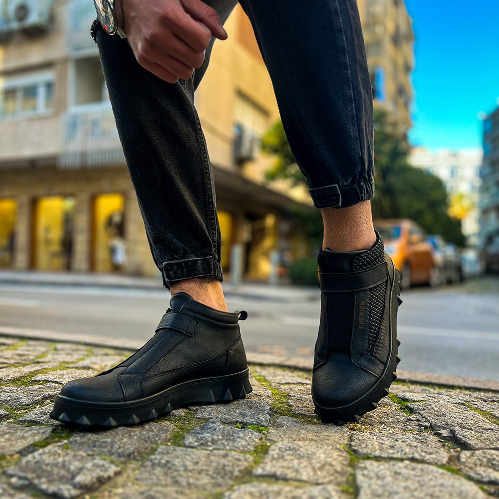 Mens High Top Sneakers - Black - 103