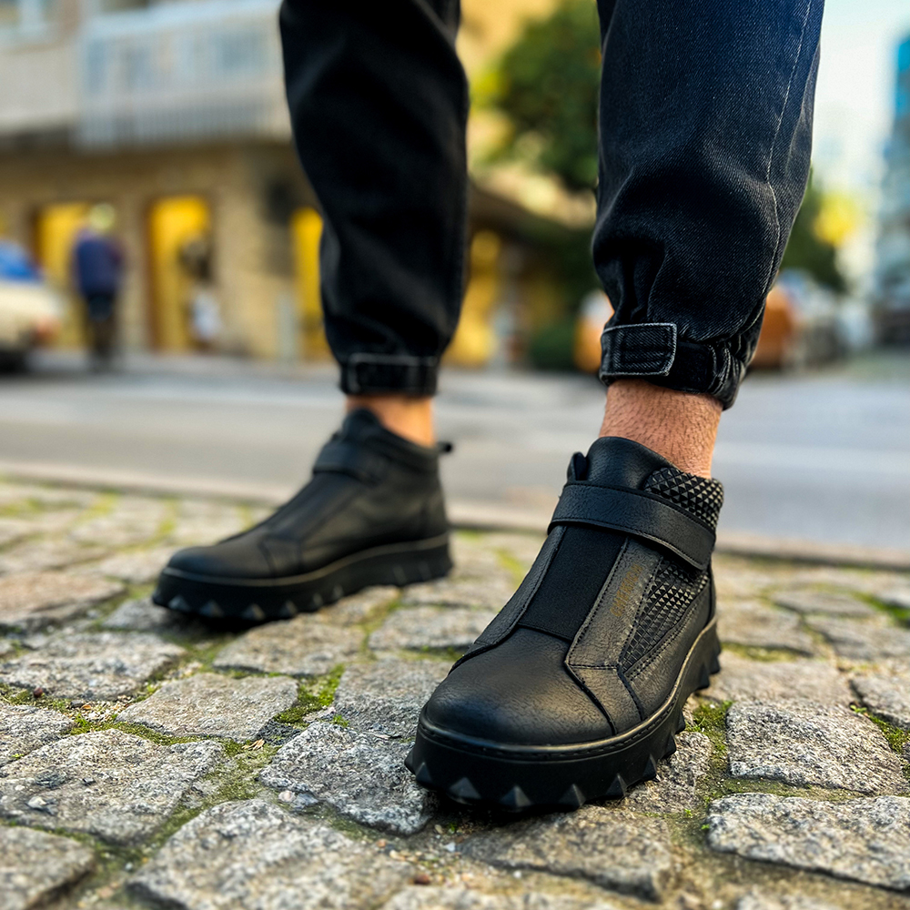 Mens High Top Sneakers - Black - 103